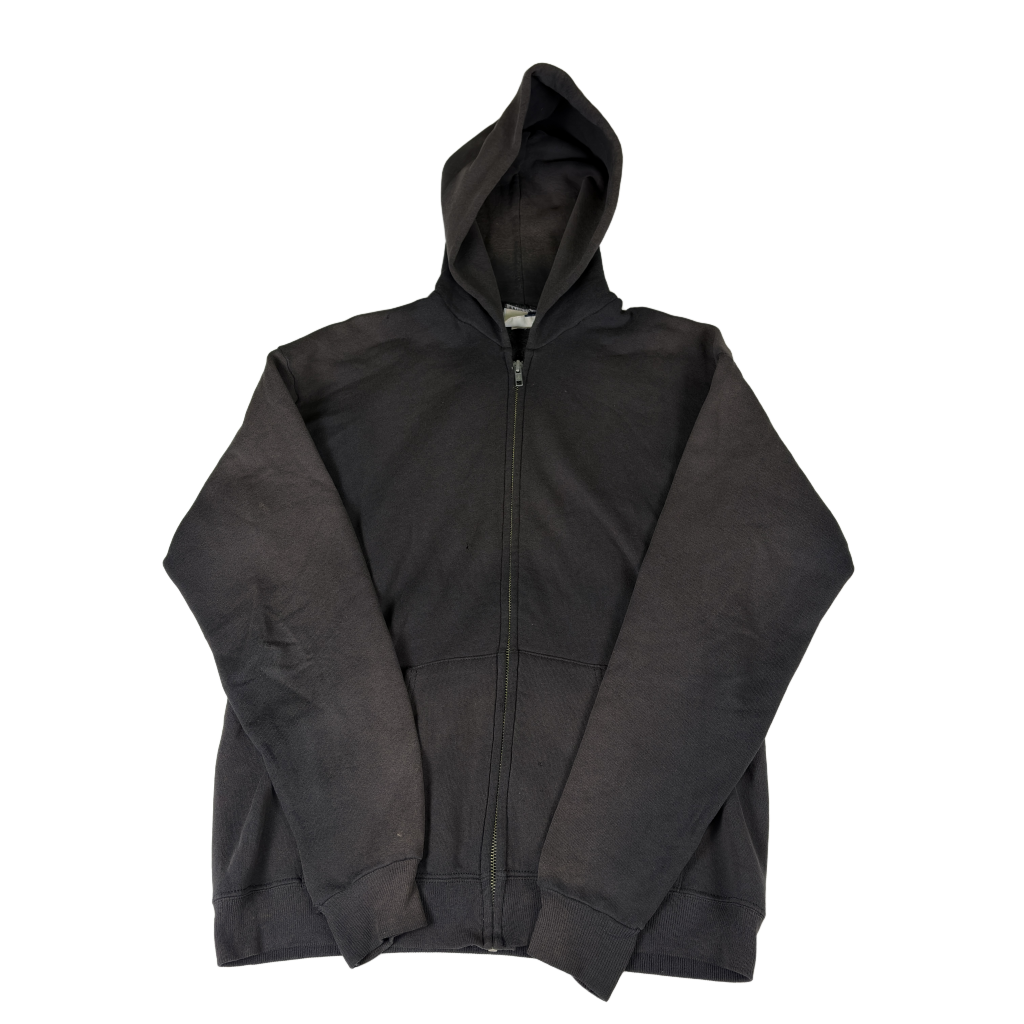 Saturday's Heroes faded dark zip hoodie — front