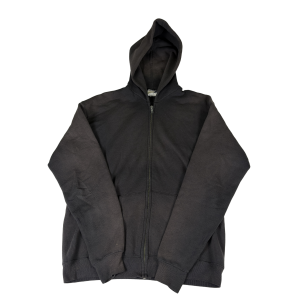 Saturday's Heroes faded dark zip hoodie — front