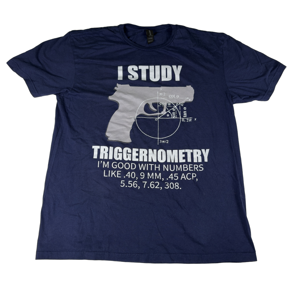 Triggernometry graphic tee — front