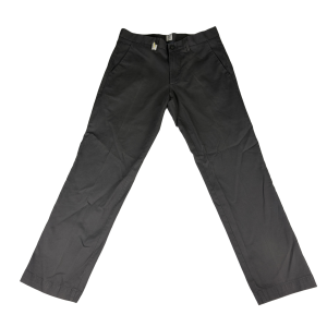Dark straight pants — front