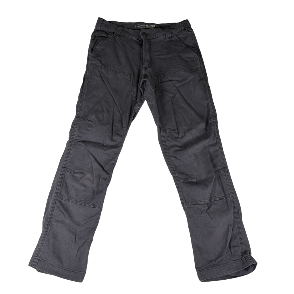 Carhartt gray relaxed-fit cargo pants — front