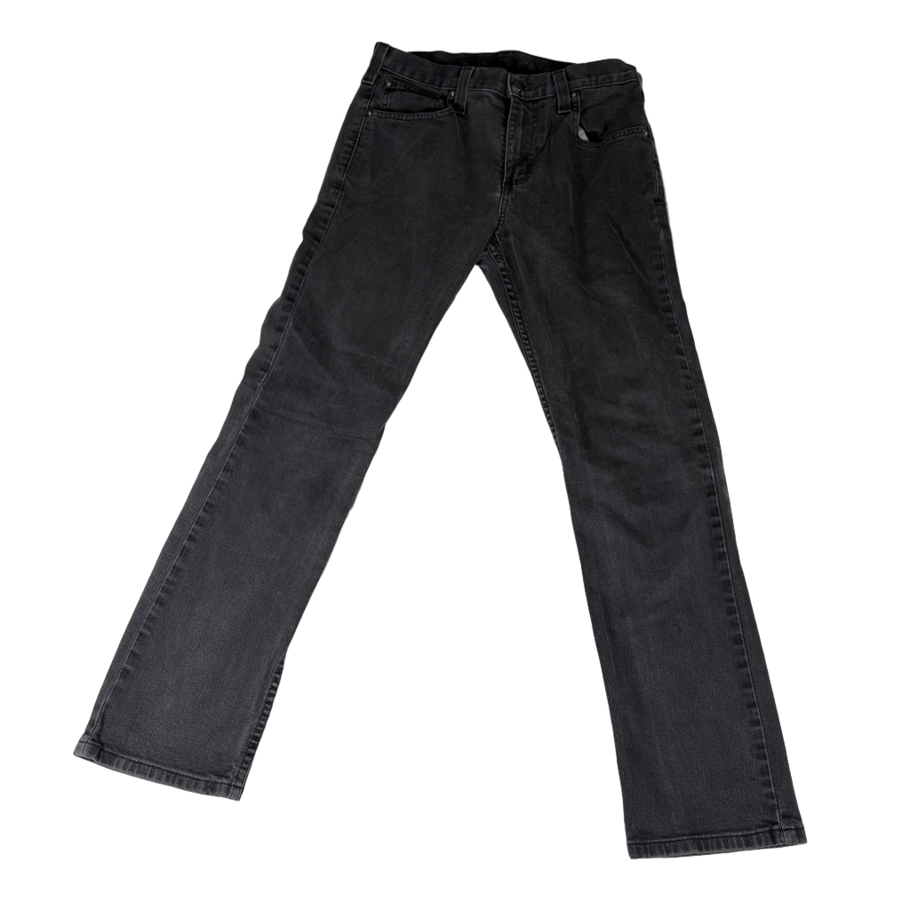 Dark pants with 30x30 tag — front
