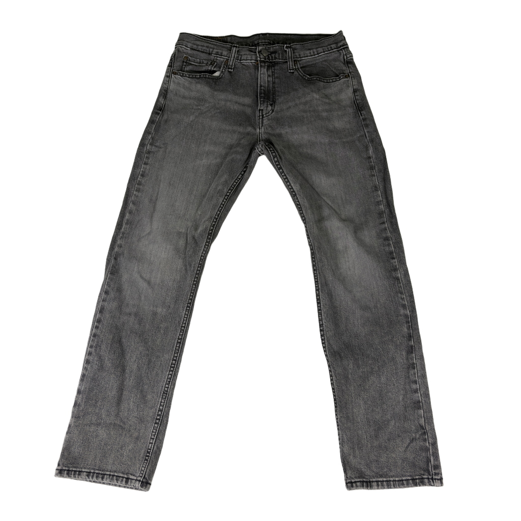 Levi's 502 gray jeans — front