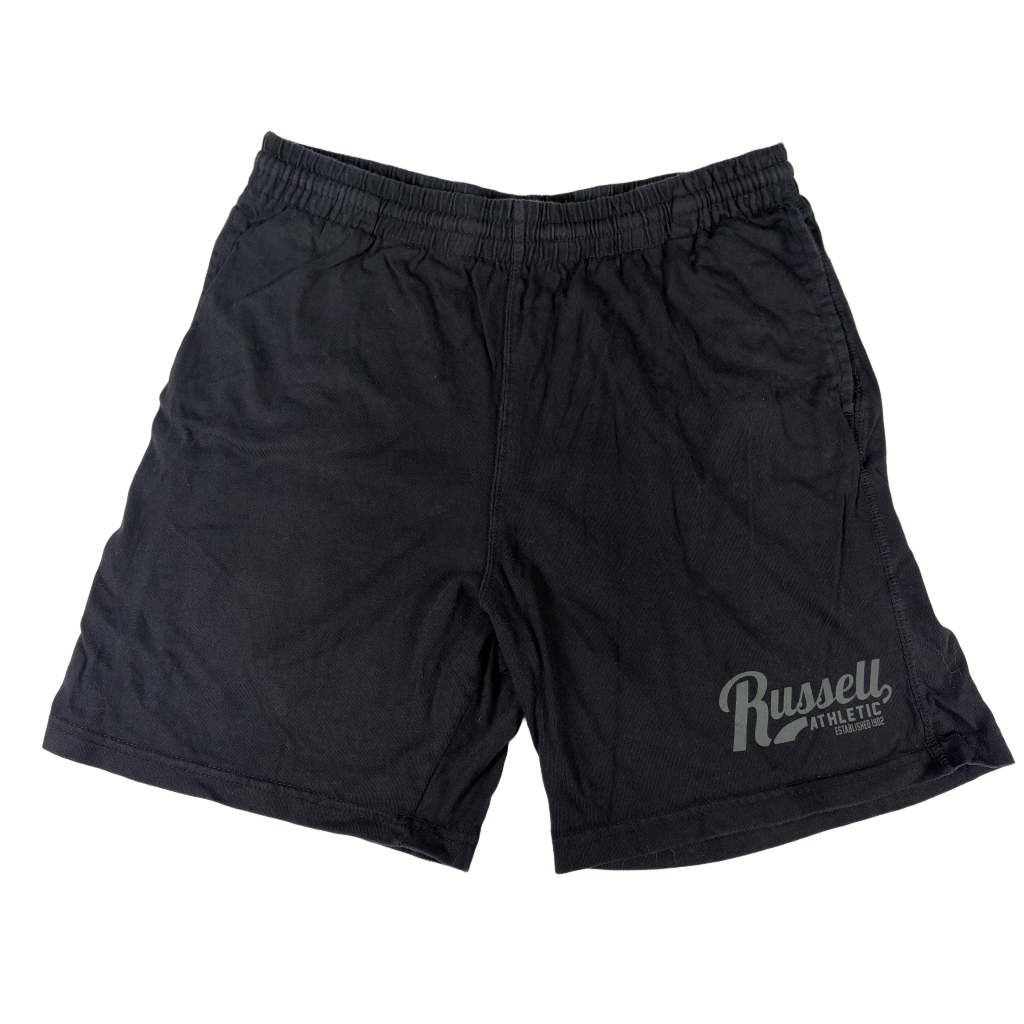 Russell black athletic shorts sequence B — front