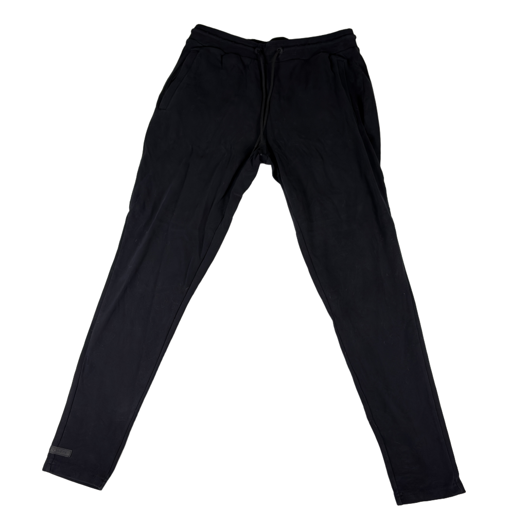 Dark drawstring pants without label photo — front