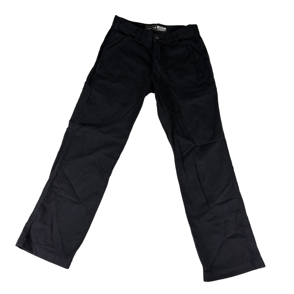 Carhartt black relaxed-fit pants — front