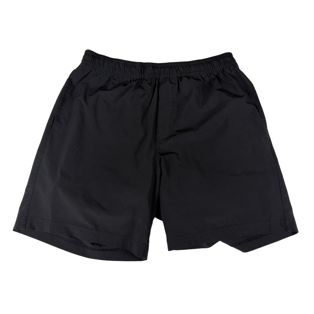 Chubbies black shorts — front